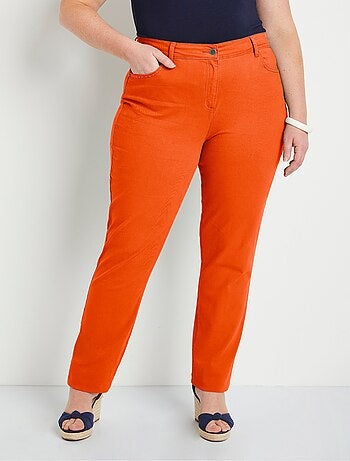 Pantalon droit coton stretch 5 poches - afibel