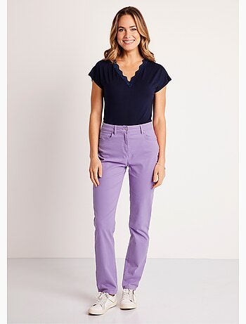 Pantalon droit coton stretch 5 poches - afibel