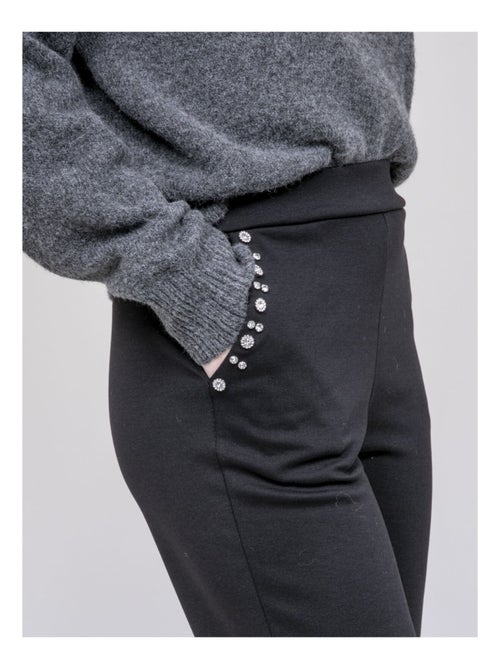 Pantalon droit détails strass ESMENA - Kiabi