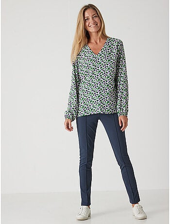 Pantalon droit élastiqué en maille milan - DAXON