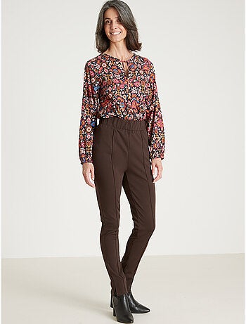 Pantalon droit élastiqué en maille milan - DAXON