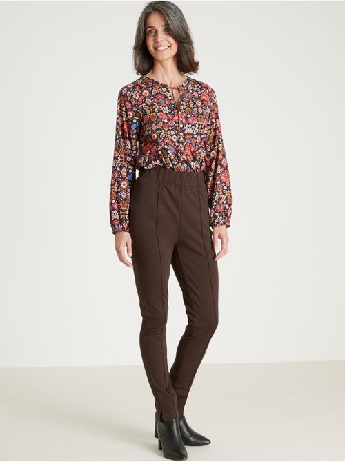 Pantalon droit élastiqué en maille milan - DAXON - Kiabi