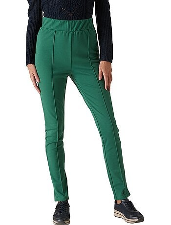 Pantalon droit élastiqué en maille milan - DAXON