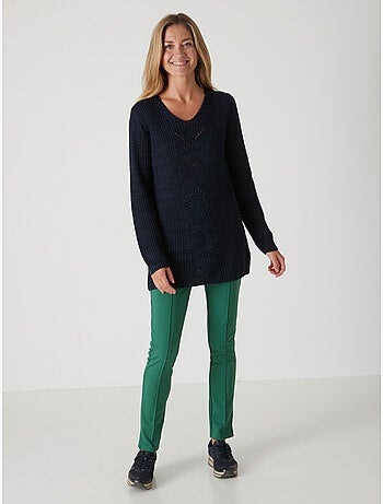 Pantalon droit élastiqué en maille milan - DAXON