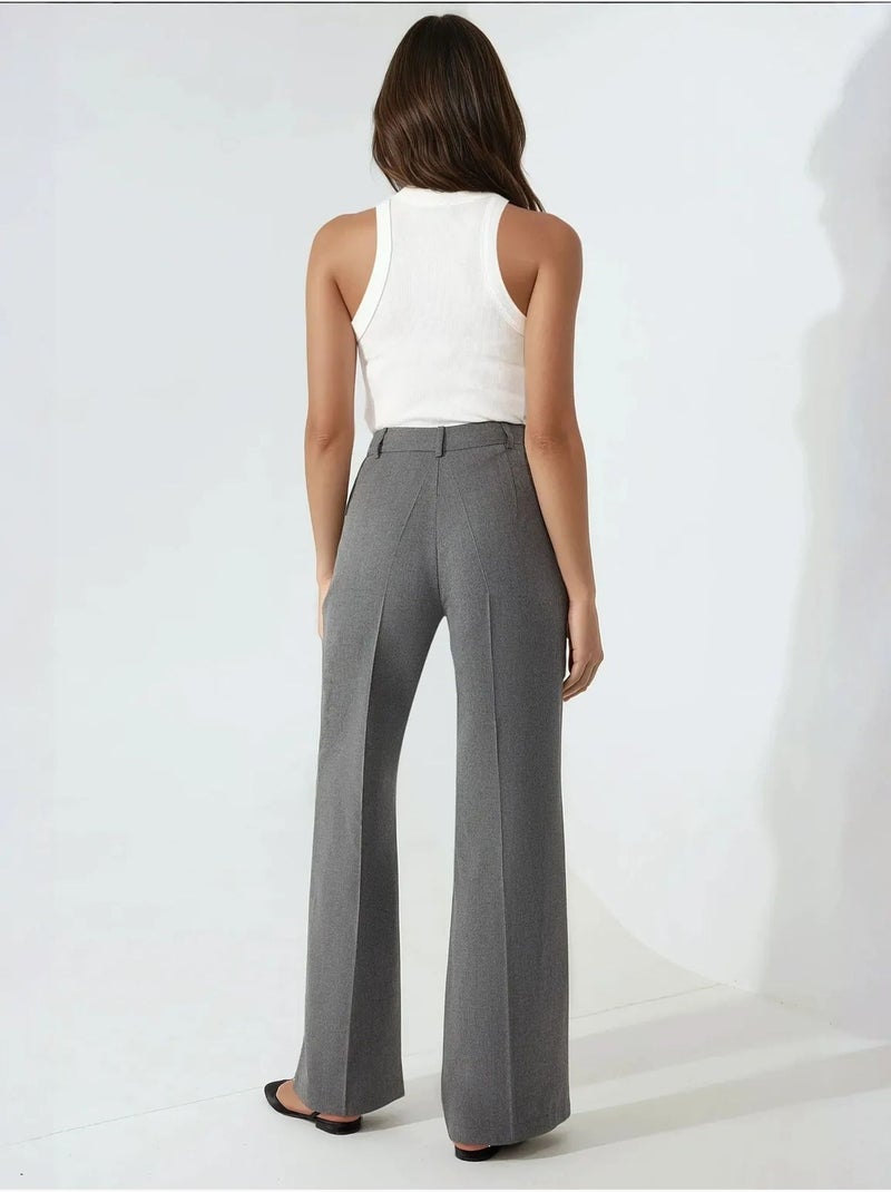 Pantalon droit élégant Gris - Kiabi