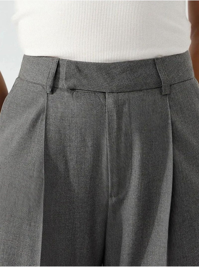 Pantalon droit élégant Gris - Kiabi