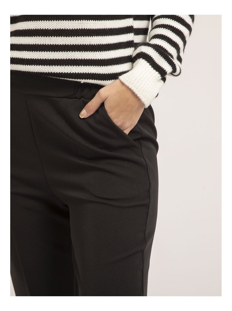 Pantalon droit EMMA Noir - Kiabi