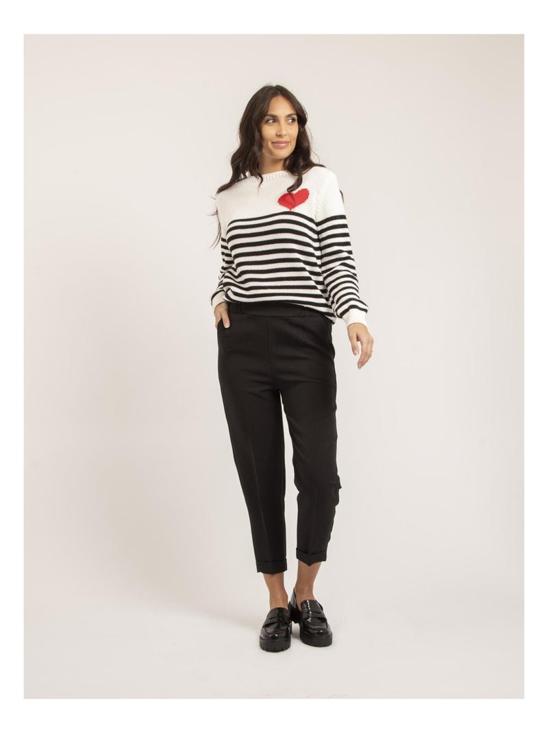 Pantalon droit EMMA Noir - Kiabi