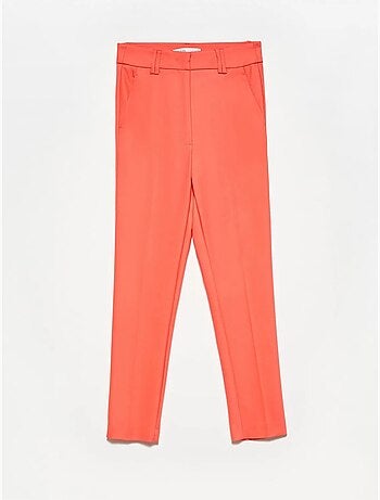 Pantalon droit en coton à taille haute dilvin