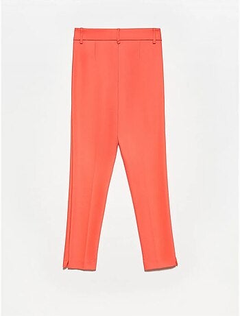 Pantalon droit en coton à taille haute dilvin
