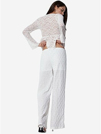 Pantalon droit en coton pour femme busem