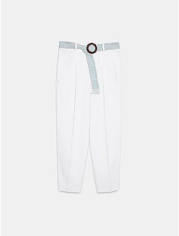 Pantalon droit en crêpe à plis dilvin