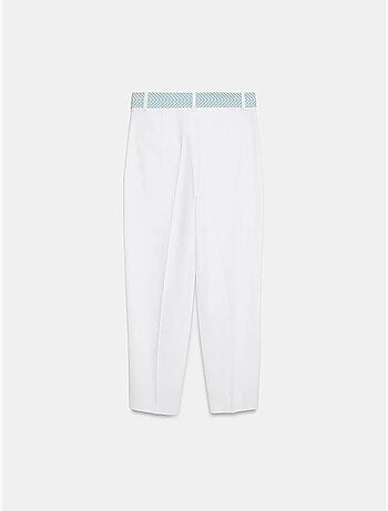 Pantalon droit en crêpe à plis dilvin