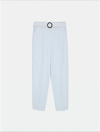Pantalon droit en crêpe à plis dilvin