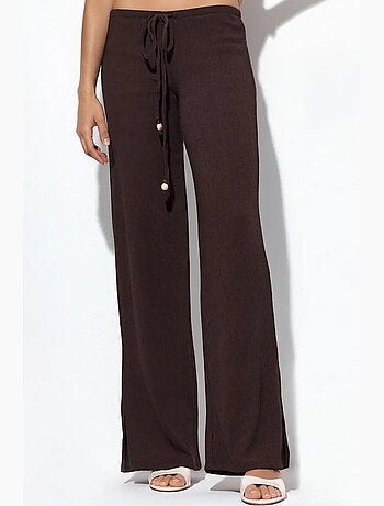 Pantalon droit en crêpe femme busem