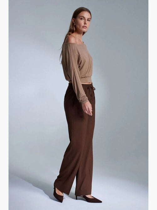 Pantalon droit en crêpe femme dilvin - Kiabi Pantalon droit en crêpe femme dilvin - Kiabi