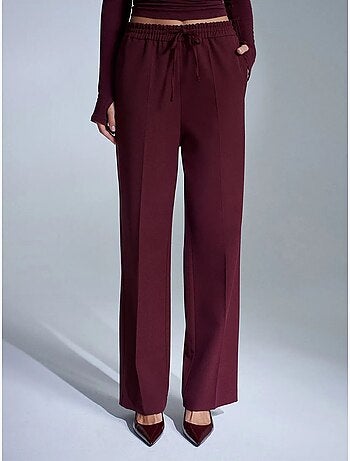 Pantalon droit en crêpe femme dilvin