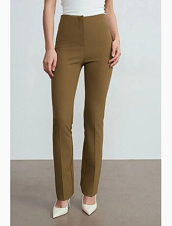 Pantalon droit en crêpe pour femme dilvin