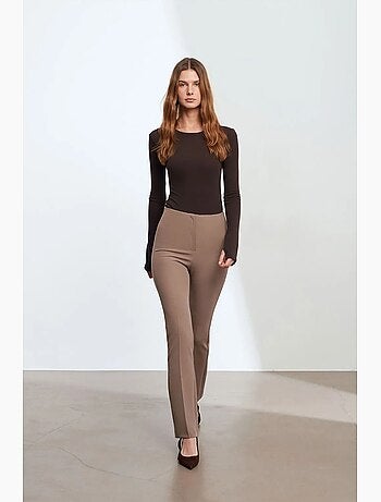 Pantalon droit en crêpe pour femme dilvin