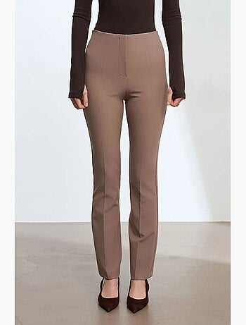 Pantalon droit en crêpe pour femme dilvin