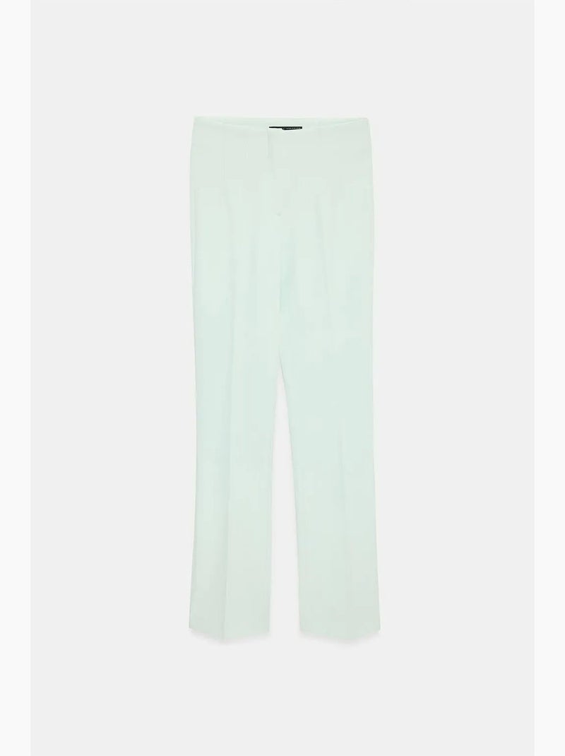Pantalon droit en crêpe pour femme dilvin Vert menthe - Kiabi