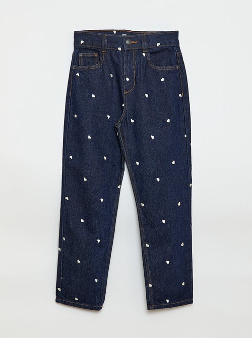 Pantalon droit en denim avec motif - Kiabi Pantalon droit en denim avec motif - Kiabi