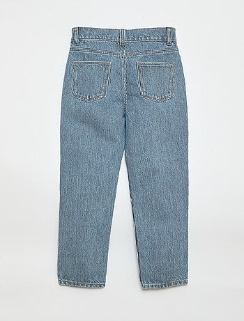 Pantalon droit en denim avec motif