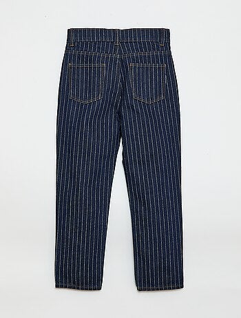 Pantalon droit en denim avec motif