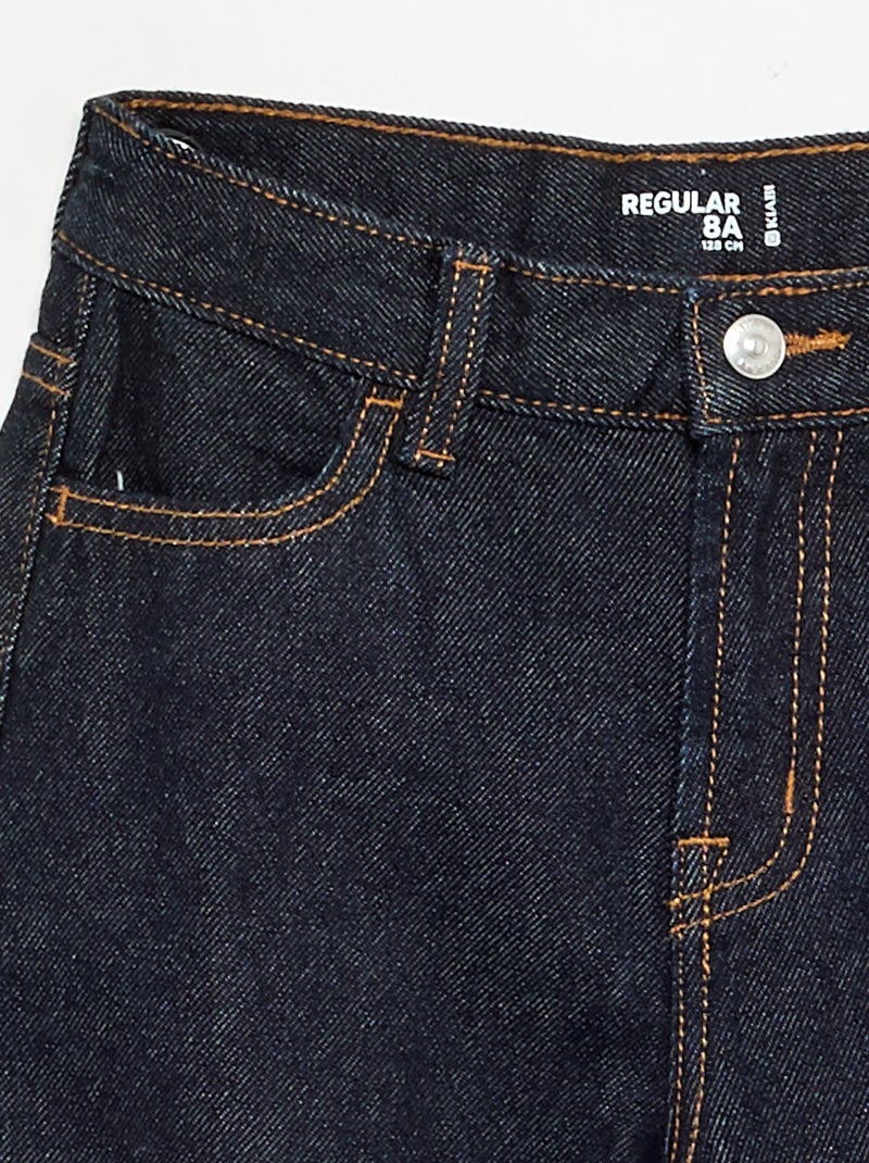 Pantalon droit en denim Bleu - Kiabi