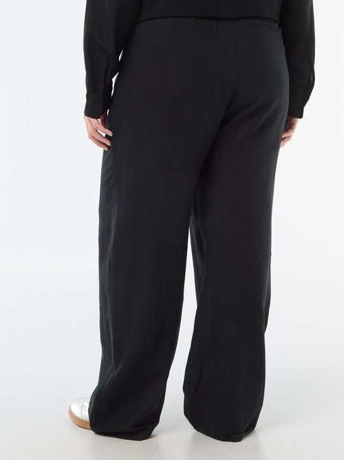 Pantalon droit en lin mélangé - Kiabi