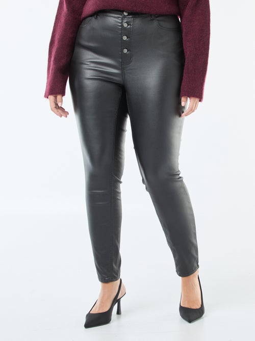 Pantalon droit en matière satinée - Kiabi