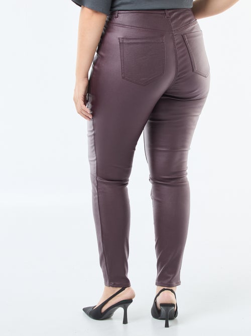 Pantalon droit en matière satinée - Kiabi