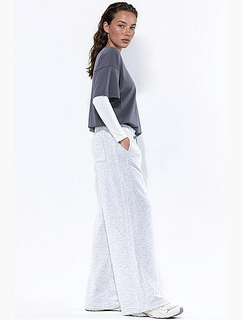 Pantalon droit en mélange de coton hiccup
