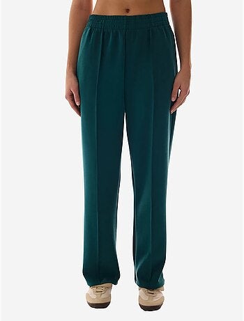 Pantalon droit en modal à taille haute penti