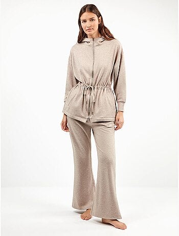 Pantalon droit en molleton