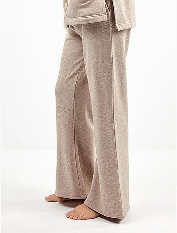 Pantalon droit en molleton