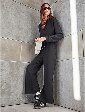 Pantalon droit en molleton