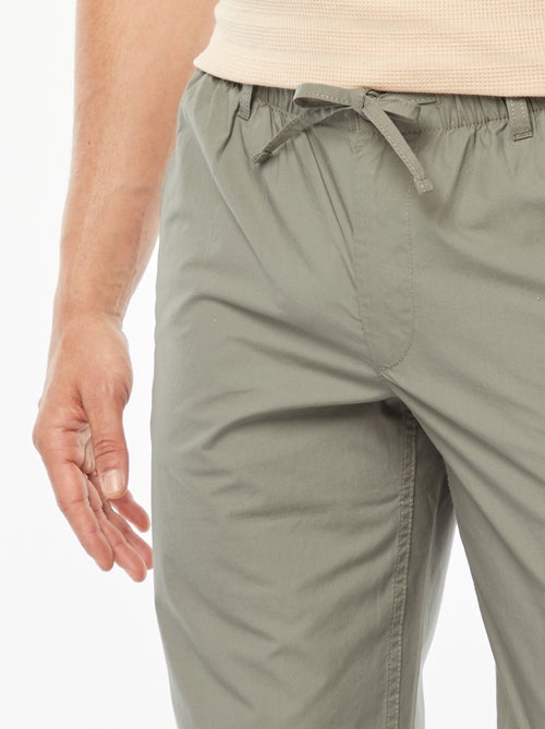 Pantalon droit en popeline craquante - Kiabi