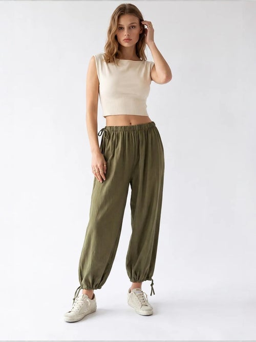 Pantalon droit en tencel mixray - Kiabi Pantalon droit en tencel mixray - Kiabi