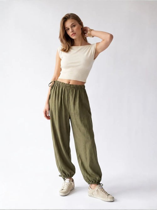 Pantalon droit en tencel mixray - Kiabi Pantalon droit en tencel mixray - Kiabi