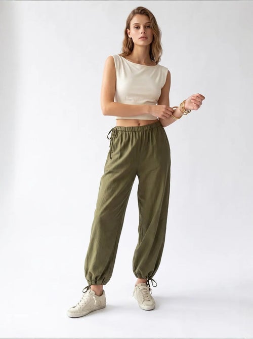 Pantalon droit en tencel mixray - Kiabi Pantalon droit en tencel mixray - Kiabi