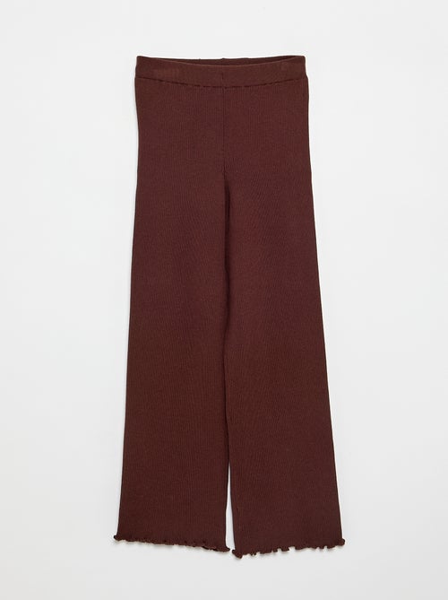 Pantalon droit en tricot uni - Kiabi Pantalon droit en tricot uni - Kiabi