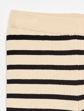Pantalon droit en tricot uni