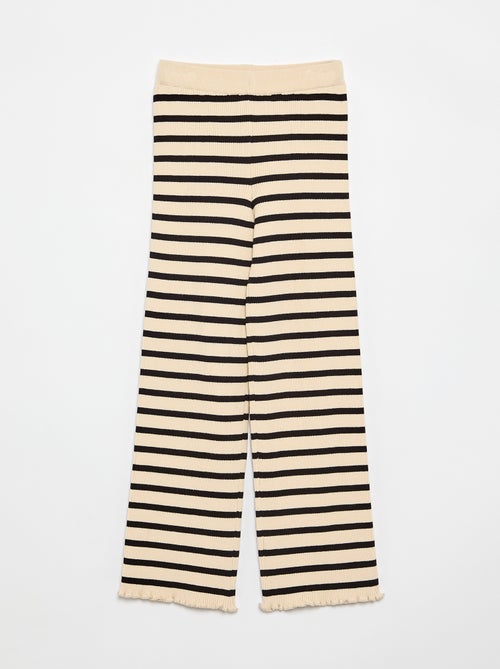 Pantalon droit en tricot uni - Kiabi Pantalon droit en tricot uni - Kiabi