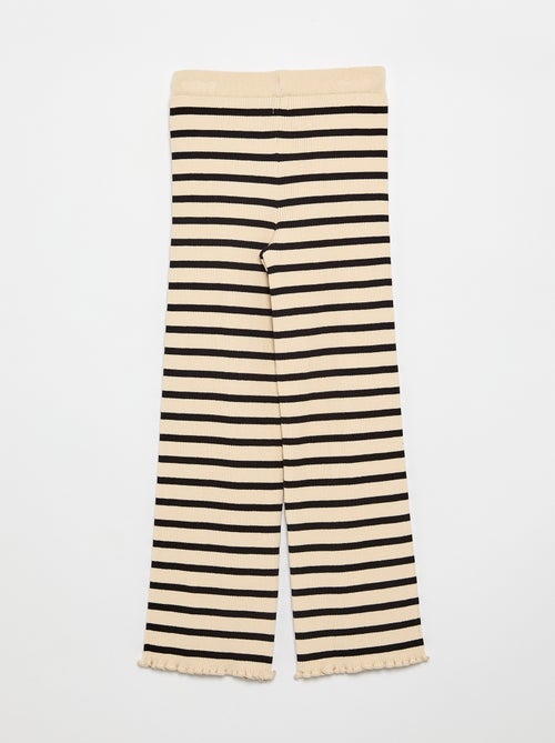 Pantalon droit en tricot uni - Kiabi Pantalon droit en tricot uni - Kiabi
