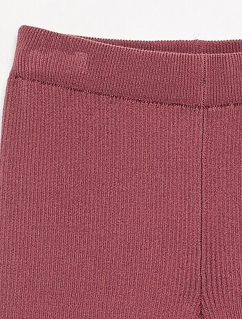 Pantalon droit en tricot uni