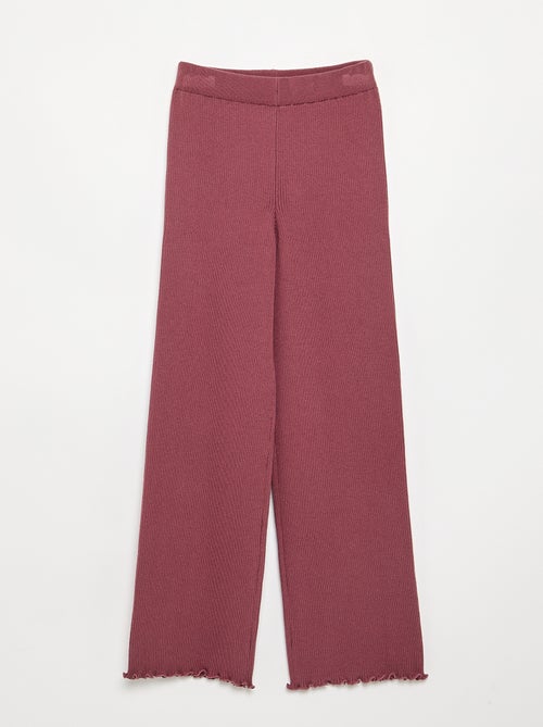 Pantalon droit en tricot uni - Kiabi Pantalon droit en tricot uni - Kiabi