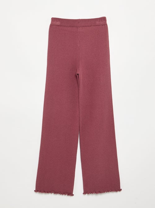 Pantalon droit en tricot uni - Kiabi Pantalon droit en tricot uni - Kiabi