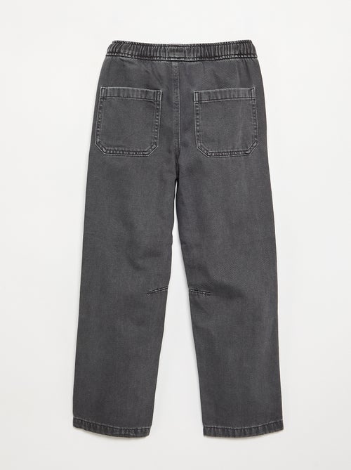 Pantalon droit en twill - coupe ajustée - Kiabi