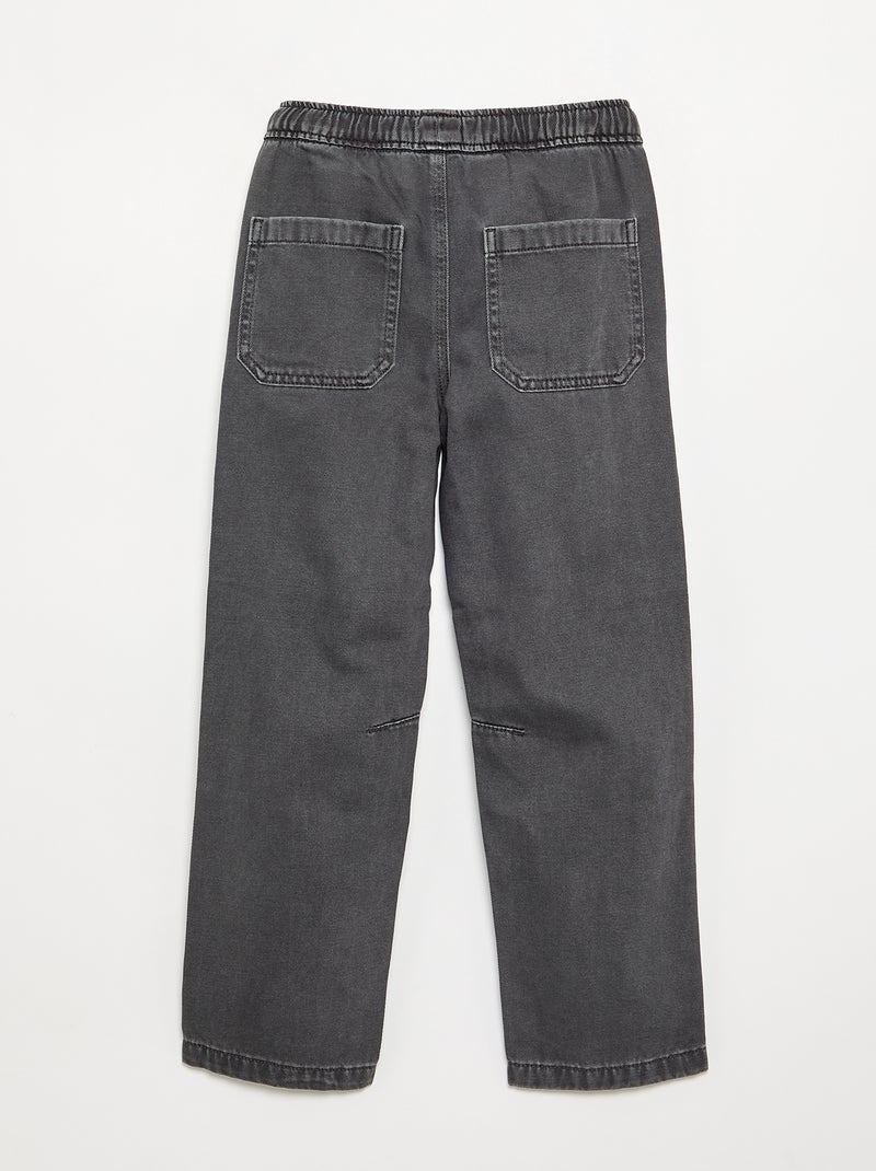 Pantalon droit en twill - coupe ajustée Gris - Kiabi